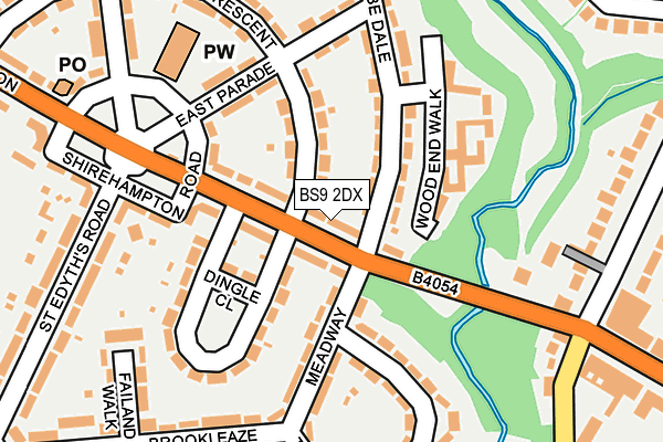 BS9 2DX map - OS OpenMap – Local (Ordnance Survey)