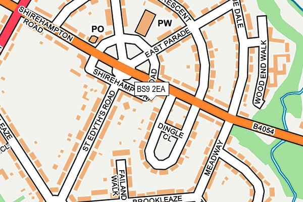 BS9 2EA map - OS OpenMap – Local (Ordnance Survey)