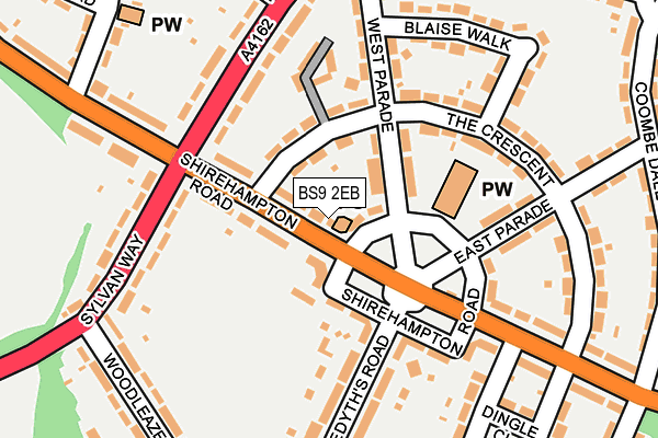 BS9 2EB map - OS OpenMap – Local (Ordnance Survey)