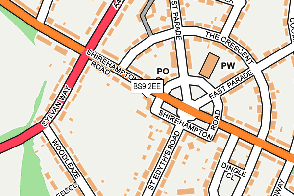 BS9 2EE map - OS OpenMap – Local (Ordnance Survey)