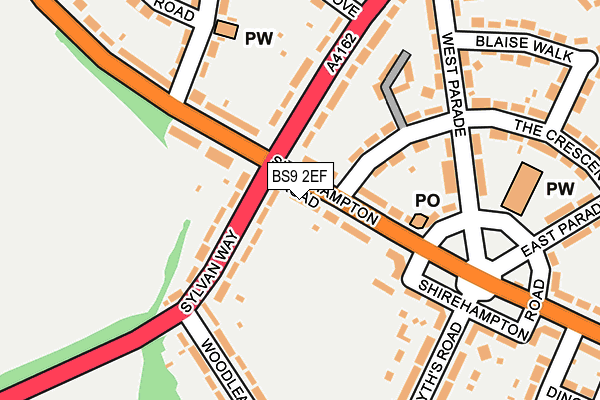 BS9 2EF map - OS OpenMap – Local (Ordnance Survey)