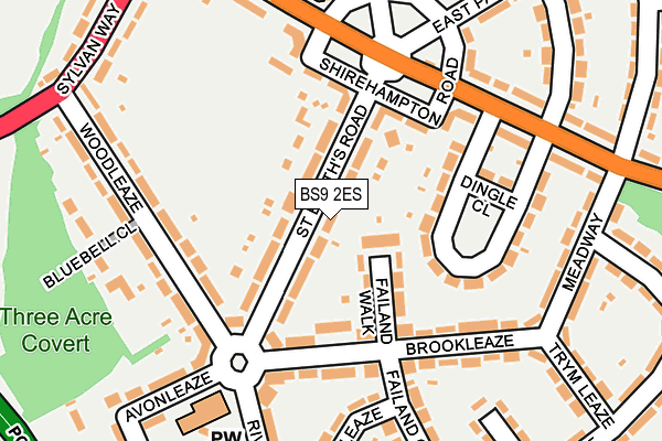 BS9 2ES map - OS OpenMap – Local (Ordnance Survey)