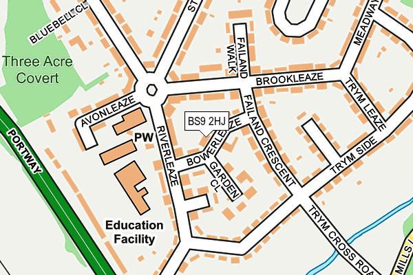 BS9 2HJ map - OS OpenMap – Local (Ordnance Survey)