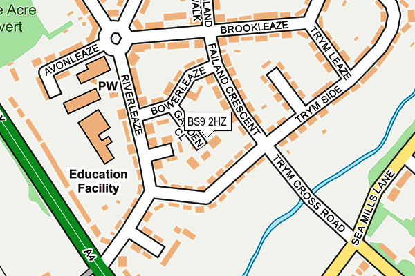 BS9 2HZ map - OS OpenMap – Local (Ordnance Survey)