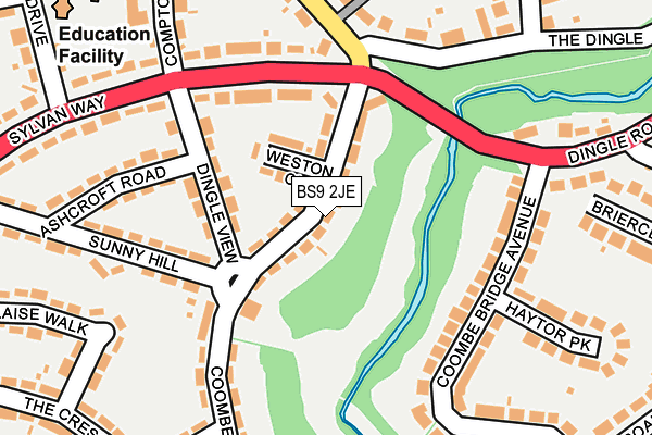 BS9 2JE map - OS OpenMap – Local (Ordnance Survey)