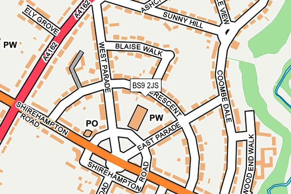 BS9 2JS map - OS OpenMap – Local (Ordnance Survey)