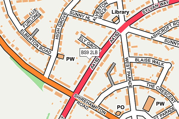 BS9 2LB map - OS OpenMap – Local (Ordnance Survey)
