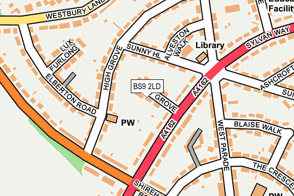 BS9 2LD map - OS OpenMap – Local (Ordnance Survey)