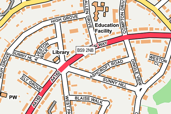 BS9 2NB map - OS OpenMap – Local (Ordnance Survey)