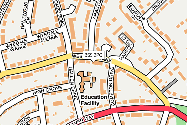BS9 2PQ map - OS OpenMap – Local (Ordnance Survey)