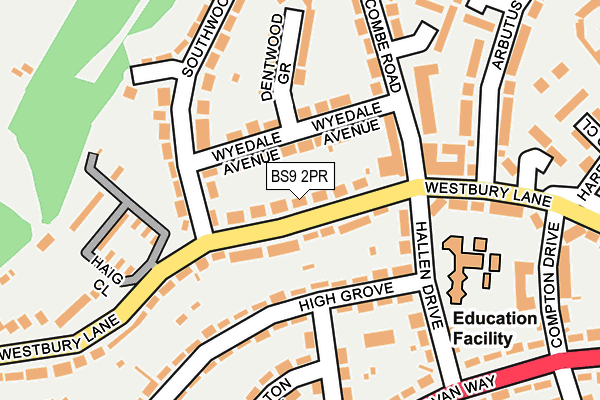 BS9 2PR map - OS OpenMap – Local (Ordnance Survey)