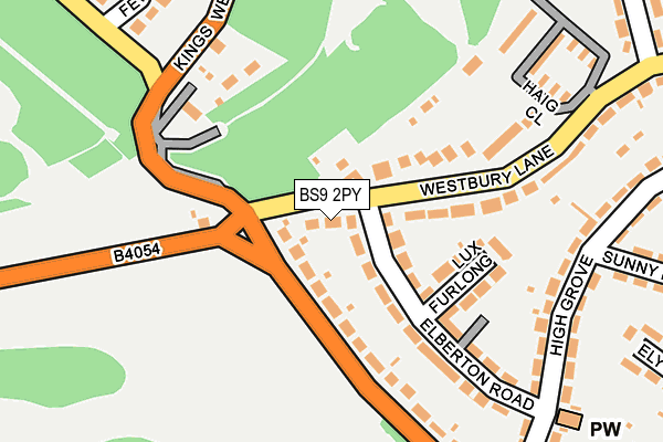 BS9 2PY map - OS OpenMap – Local (Ordnance Survey)