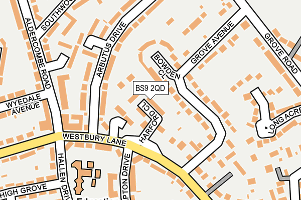 BS9 2QD map - OS OpenMap – Local (Ordnance Survey)