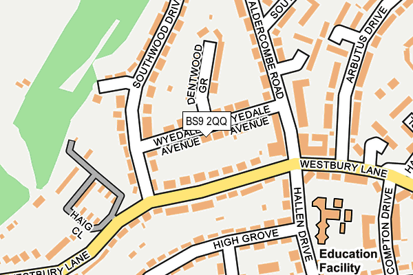 BS9 2QQ map - OS OpenMap – Local (Ordnance Survey)