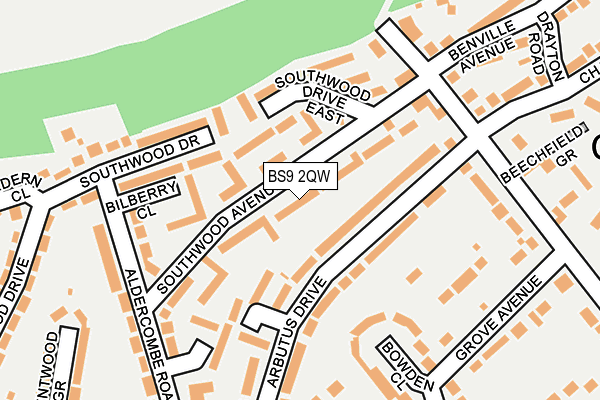 BS9 2QW map - OS OpenMap – Local (Ordnance Survey)