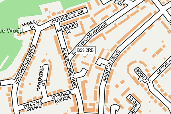 BS9 2RB map - OS OpenMap – Local (Ordnance Survey)