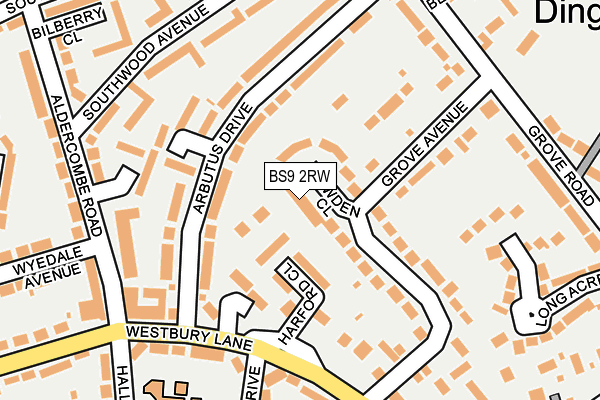 BS9 2RW map - OS OpenMap – Local (Ordnance Survey)