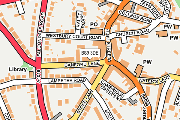 BS9 3DE map - OS OpenMap – Local (Ordnance Survey)