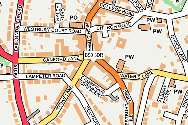 BS9 3DR map - OS OpenMap – Local (Ordnance Survey)