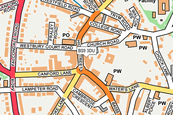 BS9 3DU map - OS OpenMap – Local (Ordnance Survey)