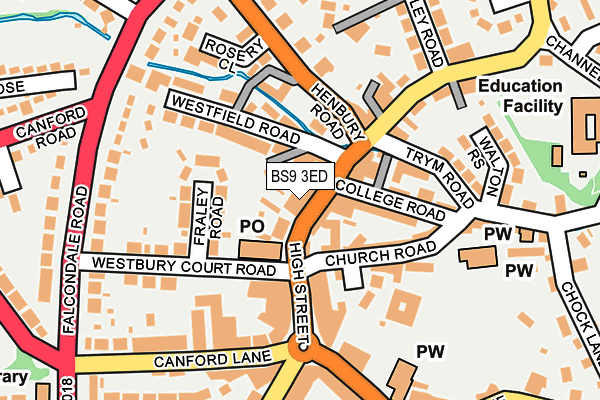BS9 3ED map - OS OpenMap – Local (Ordnance Survey)