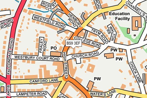 BS9 3EF map - OS OpenMap – Local (Ordnance Survey)