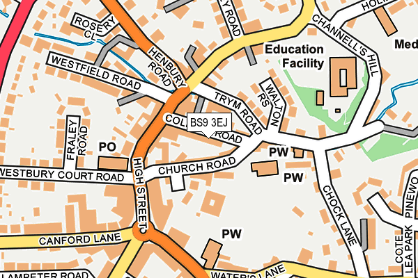 BS9 3EJ map - OS OpenMap – Local (Ordnance Survey)