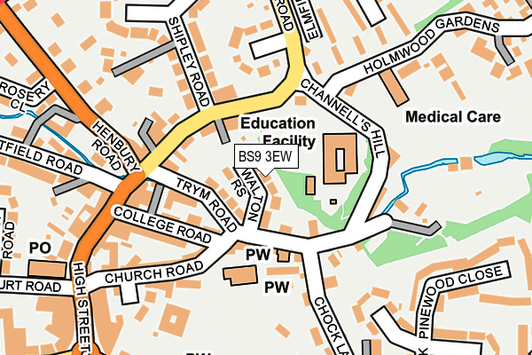 BS9 3EW map - OS OpenMap – Local (Ordnance Survey)