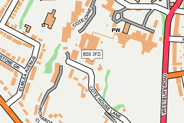 BS9 3FD map - OS OpenMap – Local (Ordnance Survey)