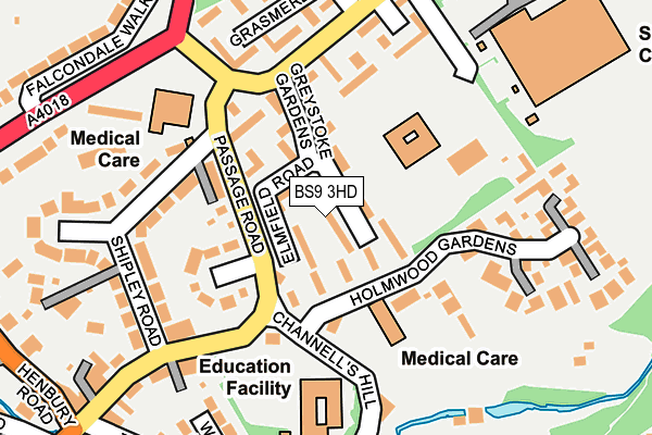 BS9 3HD map - OS OpenMap – Local (Ordnance Survey)