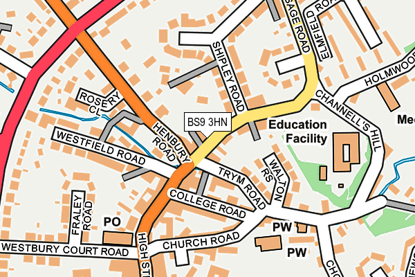 BS9 3HN map - OS OpenMap – Local (Ordnance Survey)