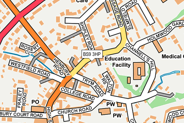 BS9 3HP map - OS OpenMap – Local (Ordnance Survey)