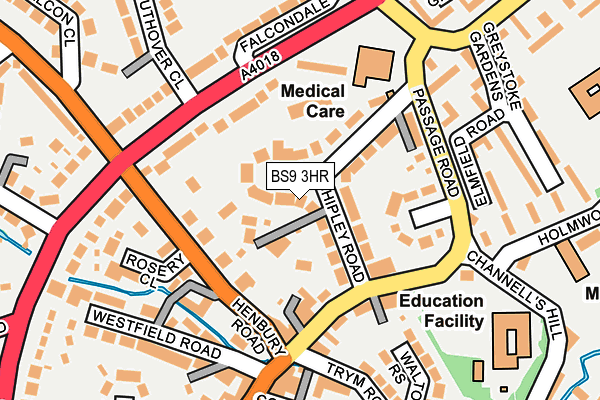 BS9 3HR map - OS OpenMap – Local (Ordnance Survey)