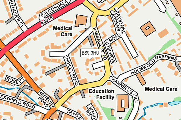 BS9 3HU map - OS OpenMap – Local (Ordnance Survey)