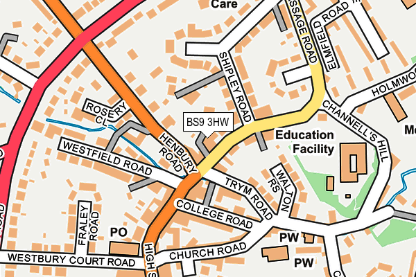 BS9 3HW map - OS OpenMap – Local (Ordnance Survey)