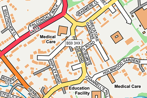 BS9 3HX map - OS OpenMap – Local (Ordnance Survey)