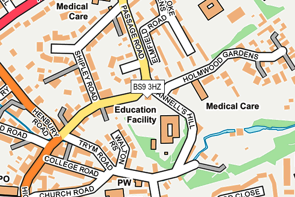 BS9 3HZ map - OS OpenMap – Local (Ordnance Survey)