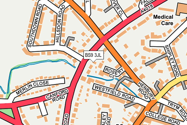 BS9 3JL map - OS OpenMap – Local (Ordnance Survey)