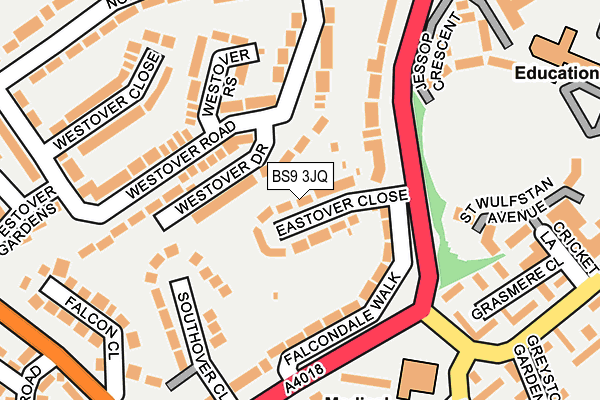 BS9 3JQ map - OS OpenMap – Local (Ordnance Survey)