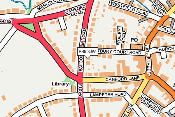BS9 3JW map - OS OpenMap – Local (Ordnance Survey)