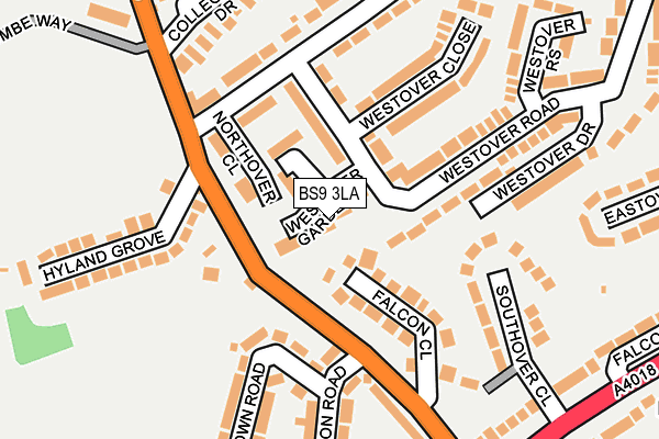 BS9 3LA map - OS OpenMap – Local (Ordnance Survey)