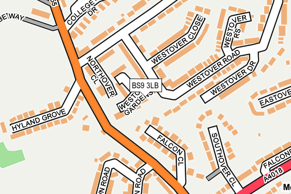BS9 3LB map - OS OpenMap – Local (Ordnance Survey)