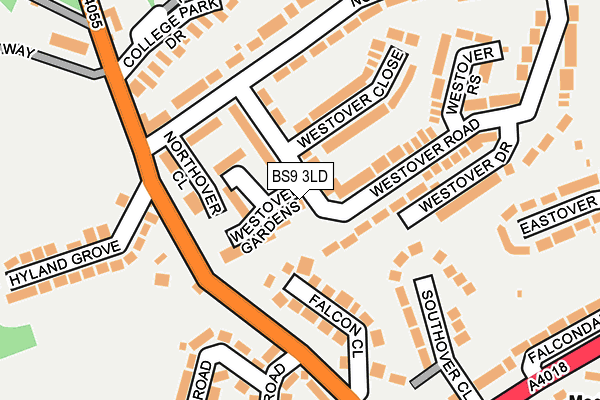 BS9 3LD map - OS OpenMap – Local (Ordnance Survey)