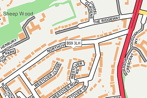 BS9 3LH map - OS OpenMap – Local (Ordnance Survey)