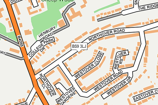 BS9 3LJ map - OS OpenMap – Local (Ordnance Survey)