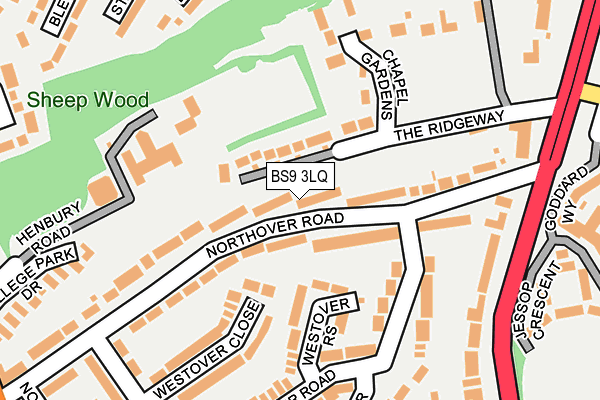 BS9 3LQ map - OS OpenMap – Local (Ordnance Survey)