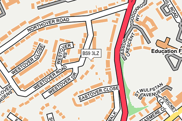 BS9 3LZ map - OS OpenMap – Local (Ordnance Survey)