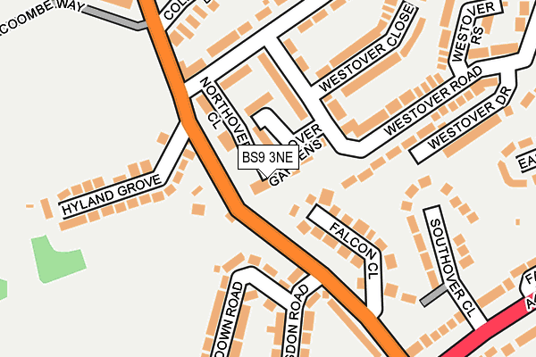 BS9 3NE map - OS OpenMap – Local (Ordnance Survey)