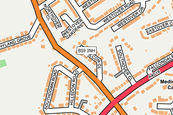 BS9 3NH map - OS OpenMap – Local (Ordnance Survey)