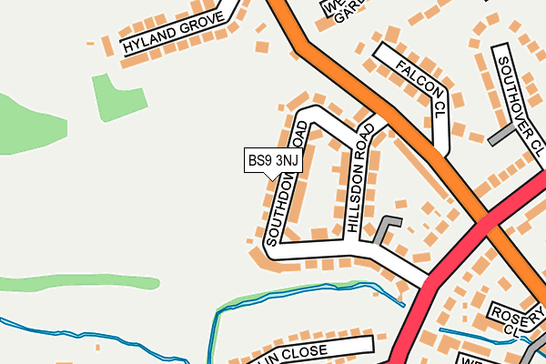 BS9 3NJ map - OS OpenMap – Local (Ordnance Survey)